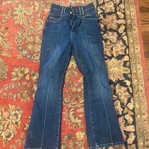 Frame high waisted Denim Dark Blue Flare Jeans